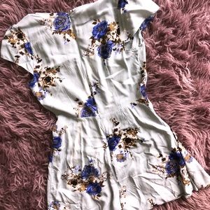 Floral V Neck Romper